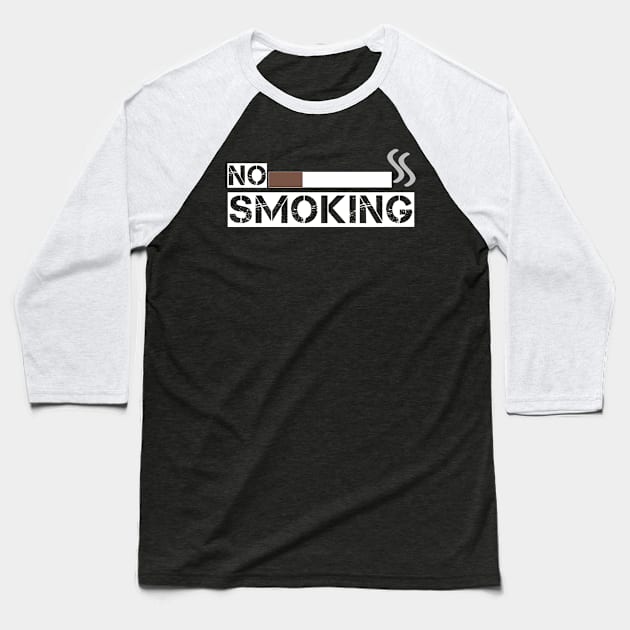 No Smoking Baseball T-Shirt by Menu.D